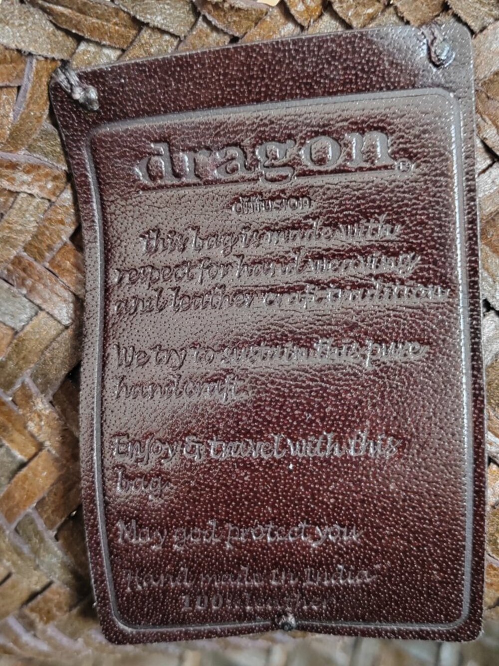 DRAGON DIFFUSION Nantucket large woven leather tote — Dark brown - Picture 9 of 13